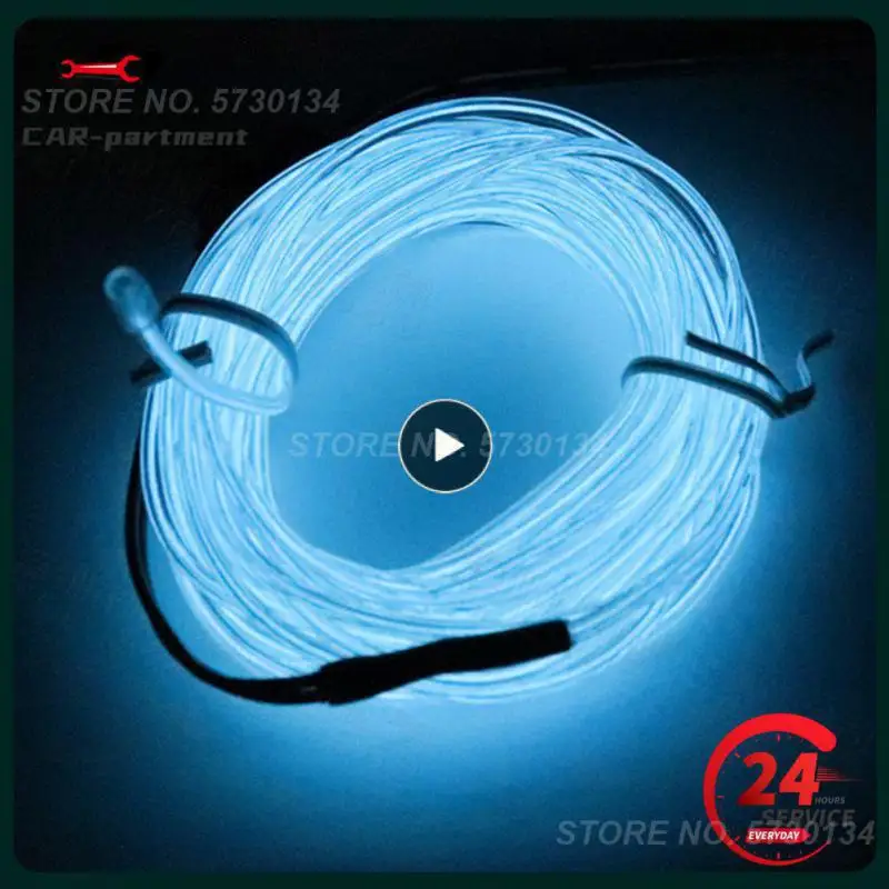 

1~8PCS Glow EL Decorative Neon Cable DIY Fluorescent Dance Costumes Light Rope Line AA Battery LED Strip Lamp Car Decor