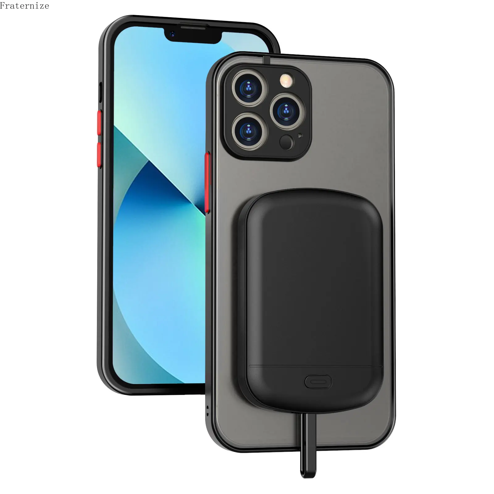 

Чехол с зарядным устройством для iPhone 7 8 Plus SE 2020 Magsafe, чехол-подставка, внешний аккумулятор для iPhone 11 12 13 14 Pro Max 12 Mini XR XS Max