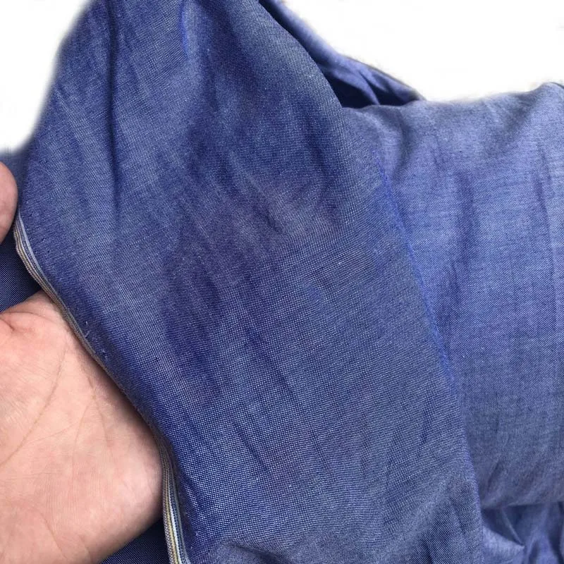 

Fine Bright Denim Blue Color 100% Cotton Chambray Fabrics for DIY Craft Summer Spring Clothes Handwork Shirt Dress Pants Tissue