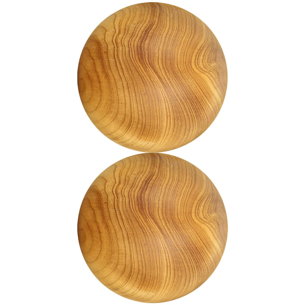 

2 Pcs Ball Neck Hand Crafts Facial Roller Thuja Wooden Handballs Elderly