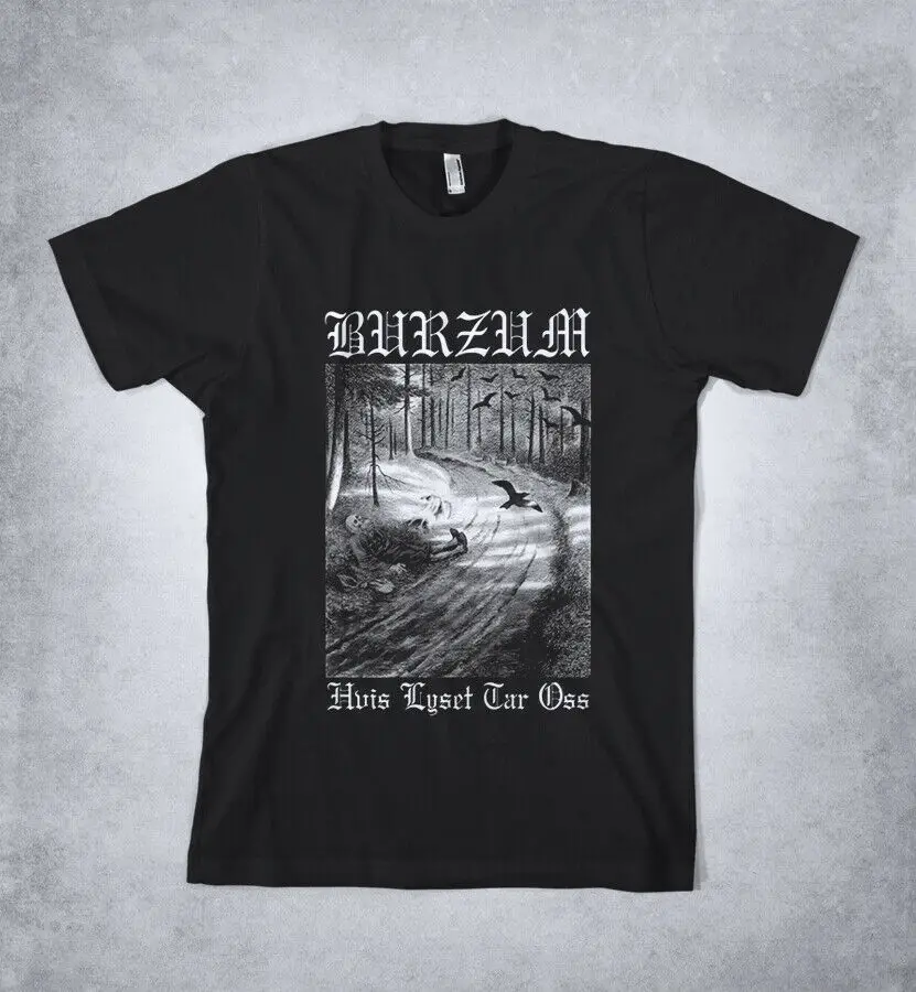 

1BURZUM t-shirt - Hvis lyset tar oss, black metal shirt, 1BURZUM shirt