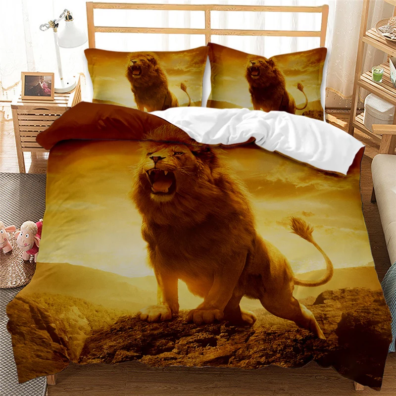 

Panda Tiger Bedding Set 3D Printed Animal Duvet Cover Twin Full Queen King Double UK Supking Sizes Pillowcase