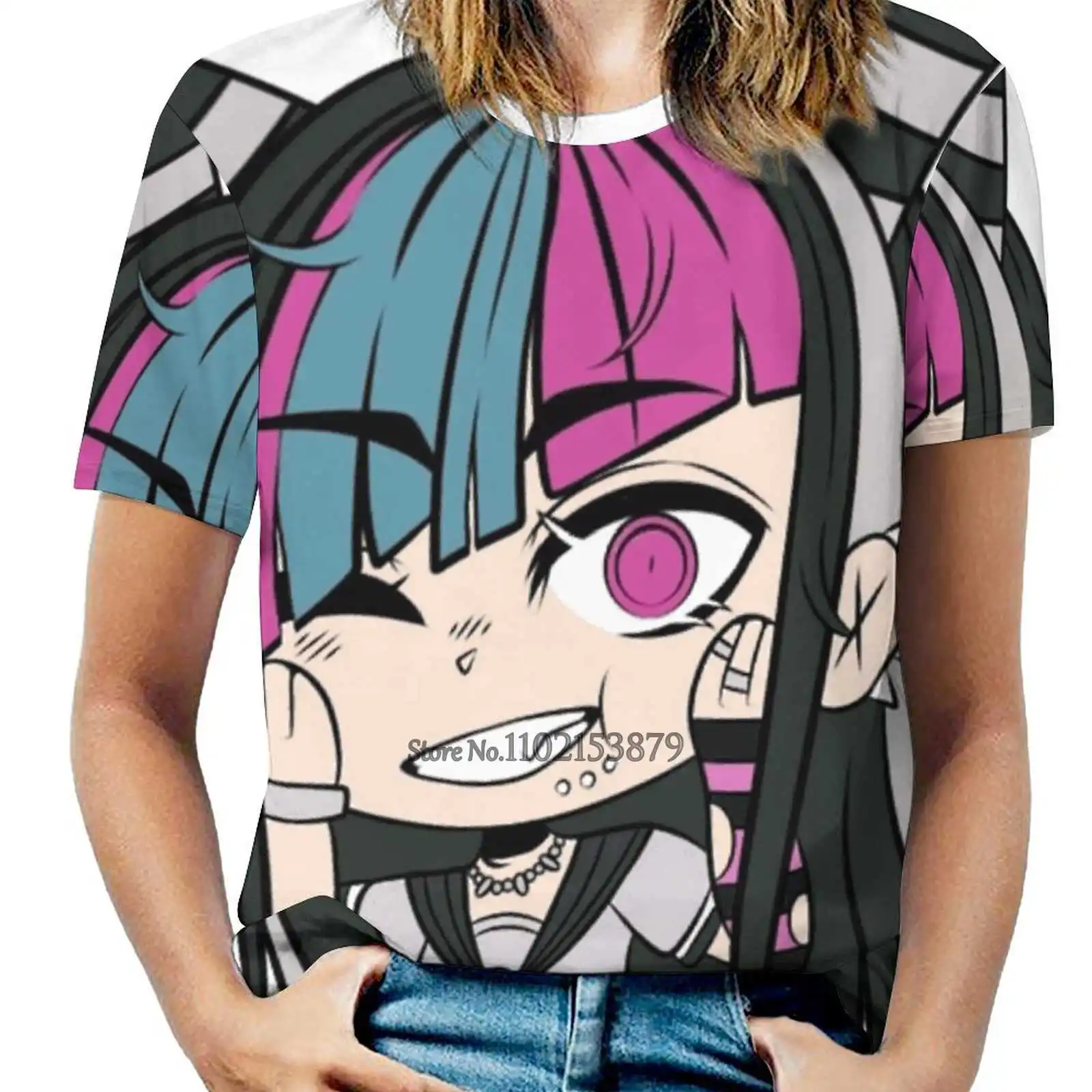 Gacha Life - Cute Girl-Женская одежда с V-образным вырезом топы на молнии Женская