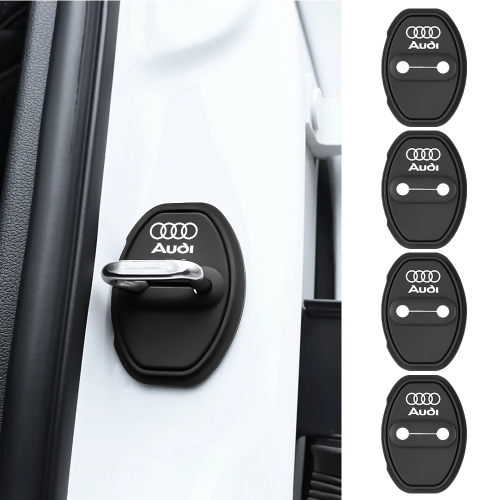 4 шт. силиконовая наклейка на дверной замок украшение для Audi SLINE A1 A3 8P A4 B5 B6 B7 B8 A5 A6 C5
