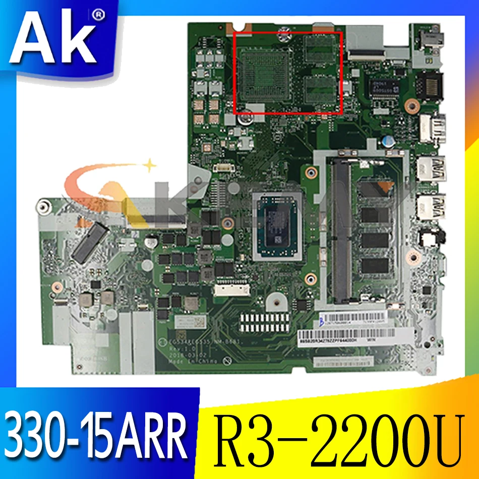 

Akemy For Lenovo 330-15ARR Laptop Motherboard NM-B681 Motherboard CPU R3-2200U RAM 4GB Tested testing FRU 5B20R56769 5B20R56763