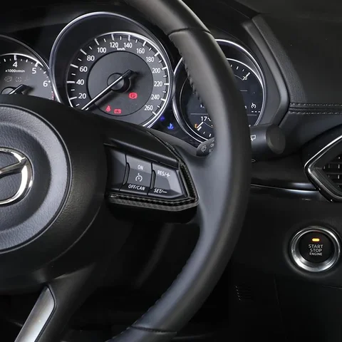 Для Mazda 3 6 CX3 CX-3 CX-5 CX5 CX8 CX 9 Axela ATENZA 2017 2018 2019 3 шт. наклейка на руль автомобиля с блестками