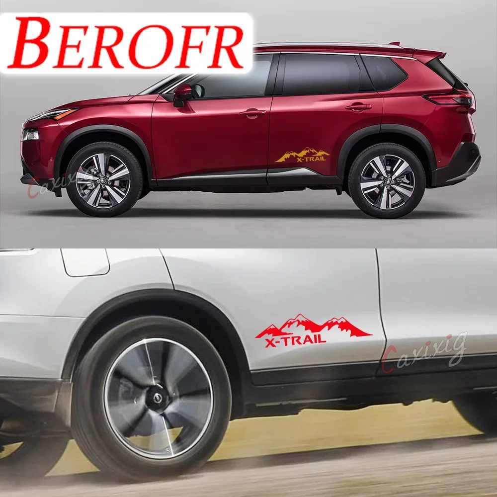 Фото Боковые наклейки на дверь автомобиля для Nissan X Trail X-trail T30 T31 T32, аксессуары, графика кузова, горный Стайлинг, виниловая пленка, декоративные наклейки №4