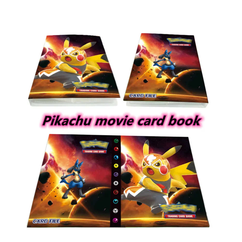

Pokemon Cards Album Book in English Cartoon Anime Pokémon Big XY Pikachu Collection Holder Game Map Binder Folder Gift