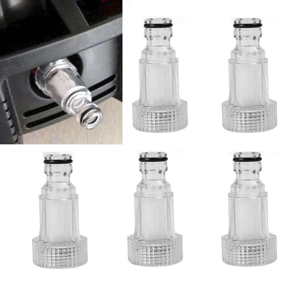 

5pcs Car Clean Machine Water Filter 175PSI High Pressure Washer Connection Garden Water Fast Connectors Nipple Filter Pump