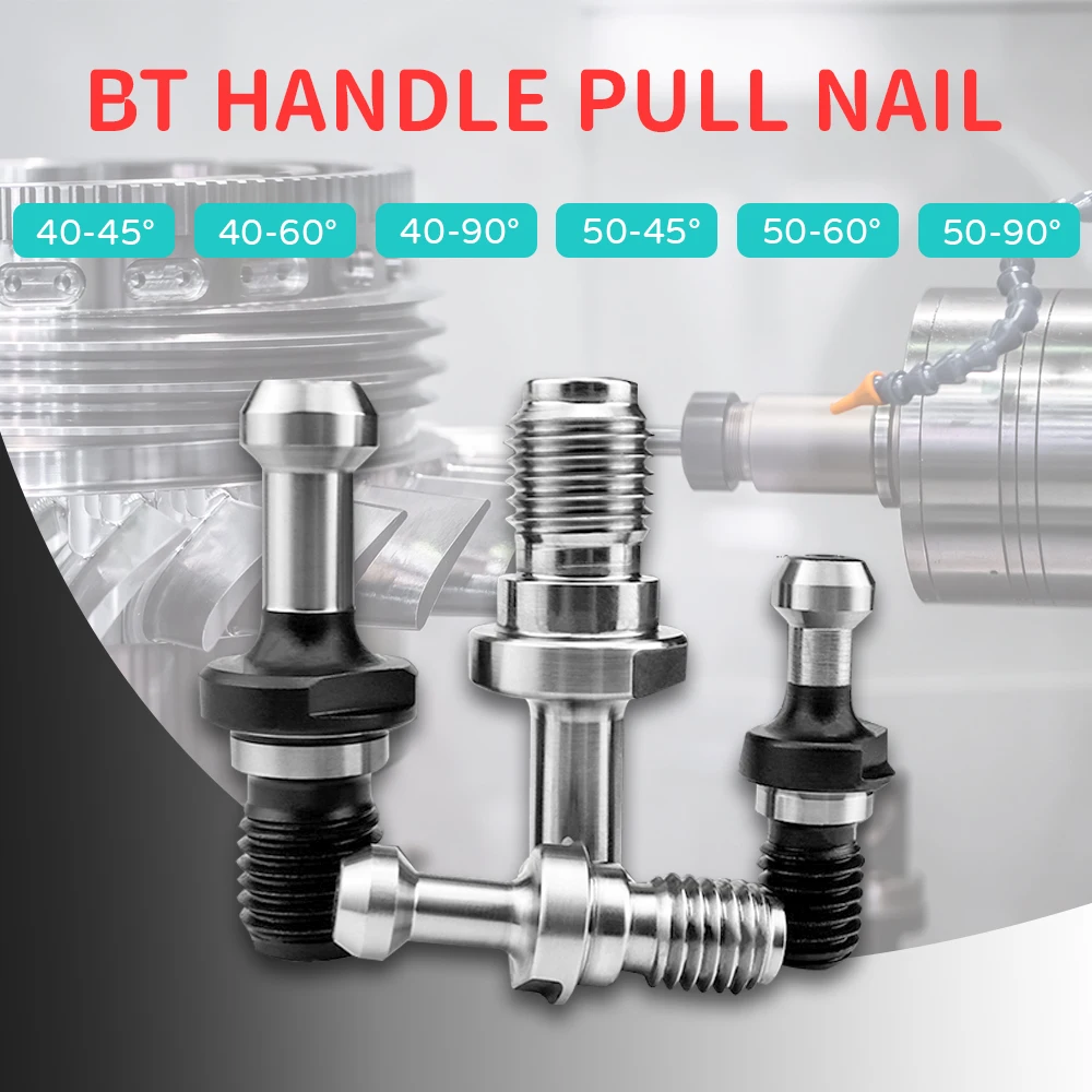 

1PC BT40 BT50 Pull Stud CNC Milling Tool Holder 45° 60° 90° Retention Knob HRC42-HRC50 Handle Pull Nails For Spindle Tool Holder