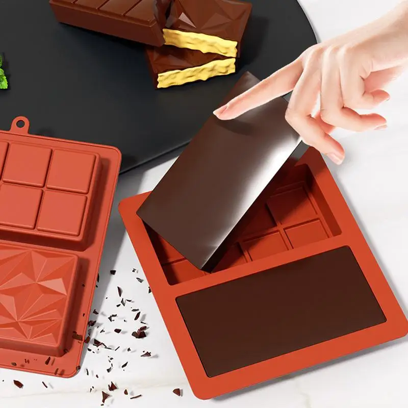 Глубокая силиконовая форма для шоколадного батончика помадки торта