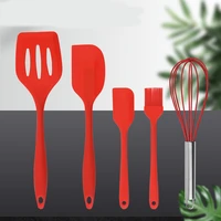 2022 new high quality kitchen tool set five piece silicone kitchen set for logo custom