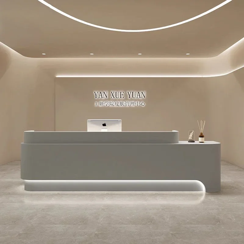 Мебель Парикмахерская Стойка регистрации Банковский стол Длинный продуктовый