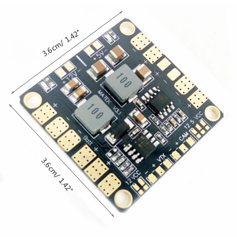 Matek Systems Mini PDB с BEC 5 В и 12 2 унции медь для радиоуправляемого вертолета FPV Quadcopter