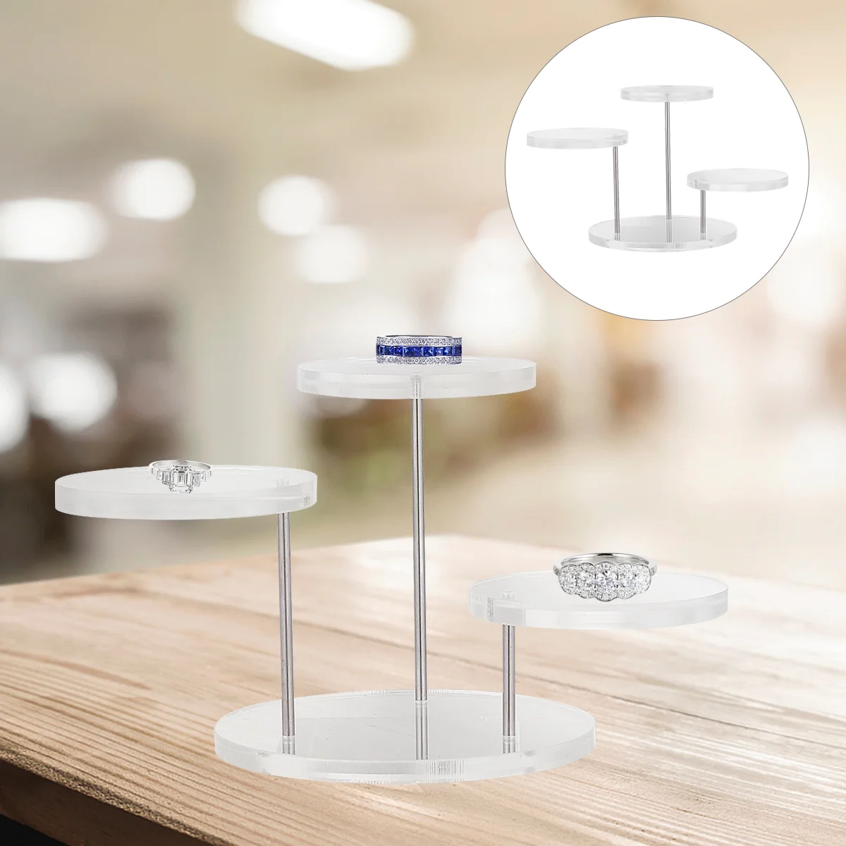 

Jewelry Display Ring Bracket Mini Easel Stand Earrings Holder Display Stand Crystal Display Riser Earring Show Rack