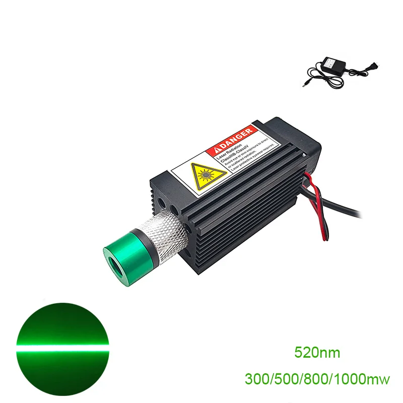 

High Power Adjustable Focusing 520nm with Thin Beam 300mw 500mw 800mw 1000mw Green Line Laser Module Industrial Grade