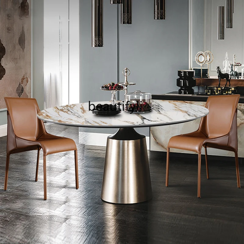 Каменная тарелка Delifeng круглый стол встроенный в поворотный дизайнерская