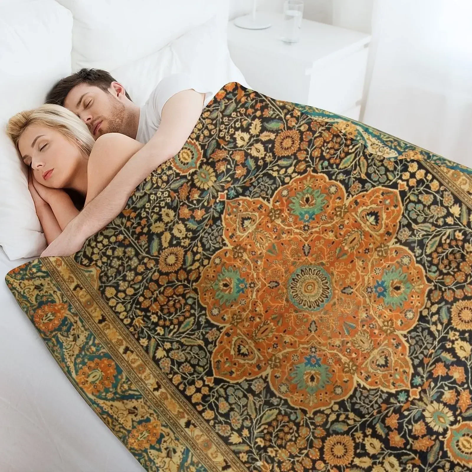 Антикварное одеяло Mohtashem Kashan в персидском стиле