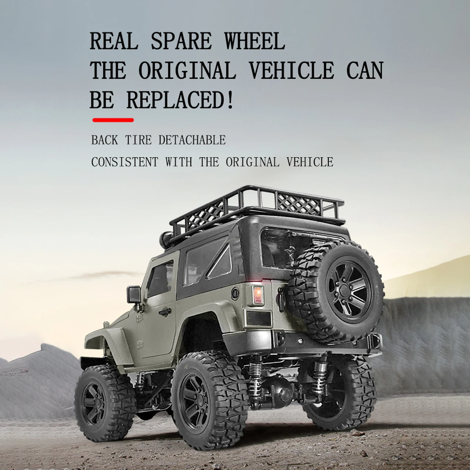 

1/14 4wd 2.4ghz 4ch Off-road Vehicle High Speed Remote Control Car All Terrains Buggy Model Toys with Led Lights Rtr