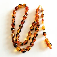 muslim rosary tasbih with tassel 1114mm resin amber 33 prayer beads sibha islamic masbaha tespih