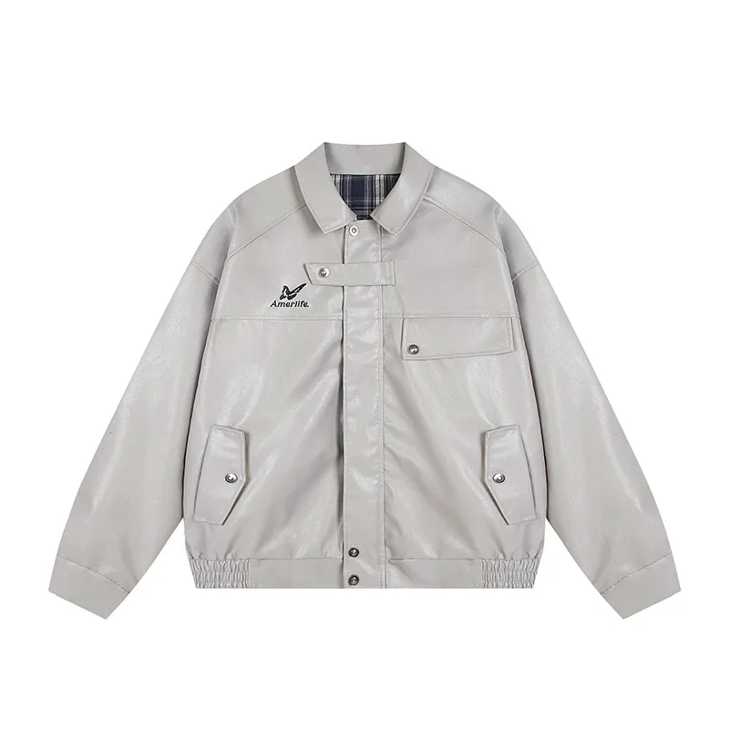 Винтажная двусторонняя носимая куртка в американском стиле для мужчин и женщин