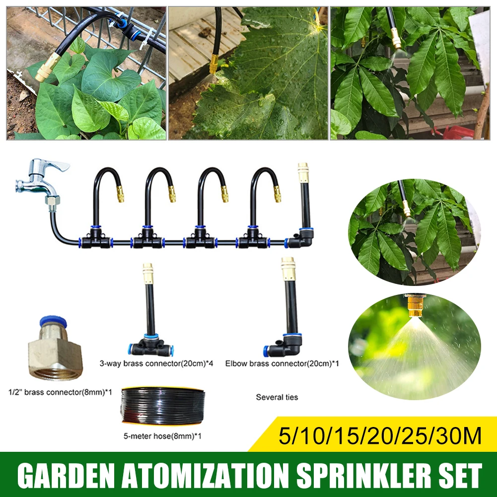 

Atomizing Spray Cooling Water Fog Sprayer System Garden Nebulizer Outdoor Misting System Water Mist for Home Garden Irrigation