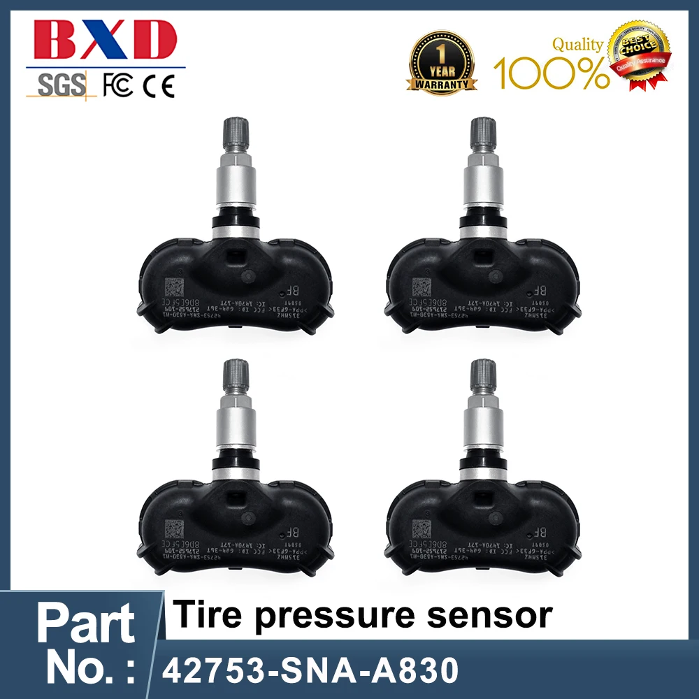 

1/4PCS 315Mhz TPMS Tire Pressure Sensor 42753-SNA-A830 For ACURA CSX HONDA CIVIC CR-Z ELEMENT FIT INSIGHT ODYSSEY 42753SNAA830