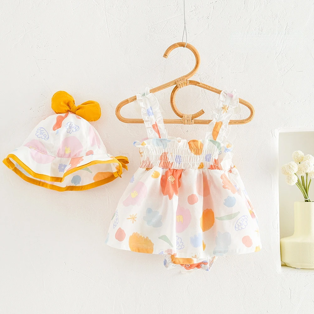 

Новинка, летние комбинезоны для маленьких девочек, одежда для малышей, платье для новорожденных, боди для маленьких девочек, платье, одежда, ...