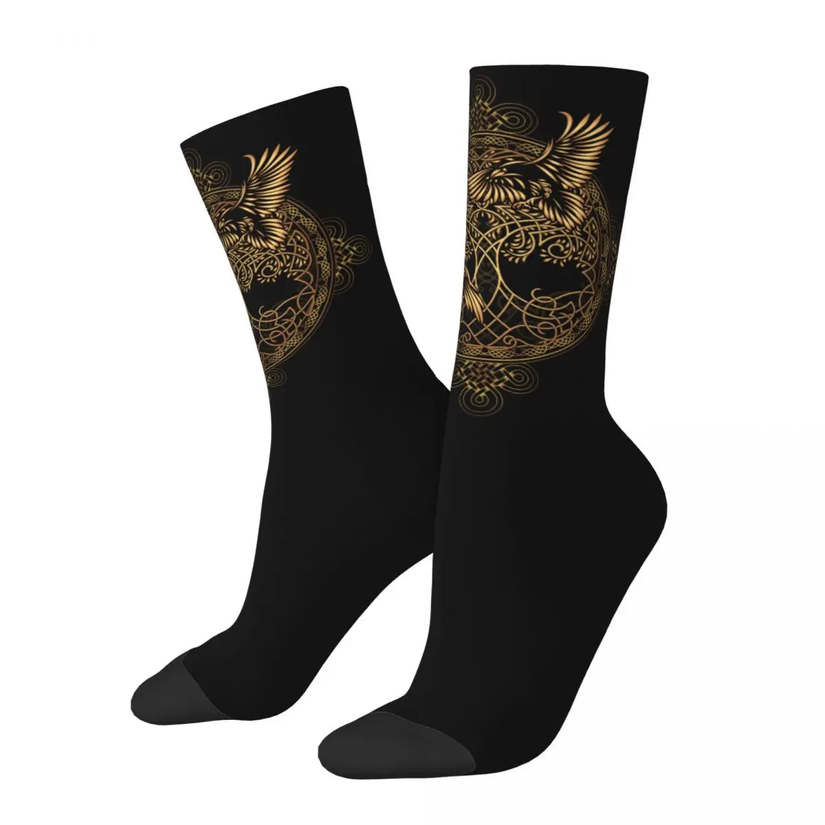 

New Men's Socks Harajuku Odins Celtic Raven Socks Super Soft Vikings Merchandise Accessories Sport Women Men Socks