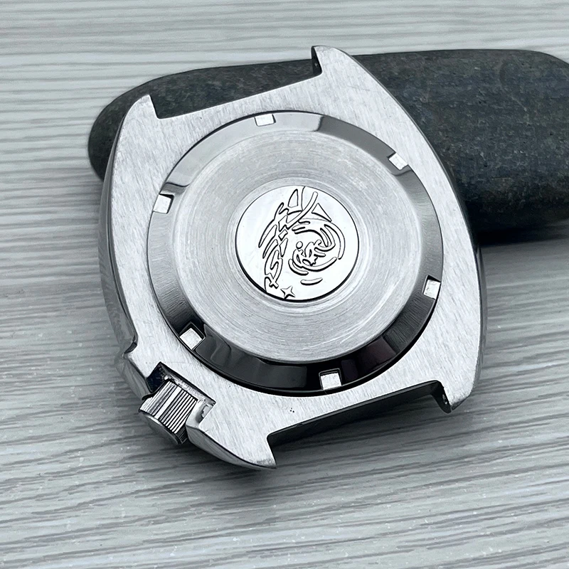 Mod 44mm Turtle Watch Cases Fashion Bezel Fits Seiko 6105 6309 For NH35 NH36 Automatic Movement Watch Repair and Rreplacement