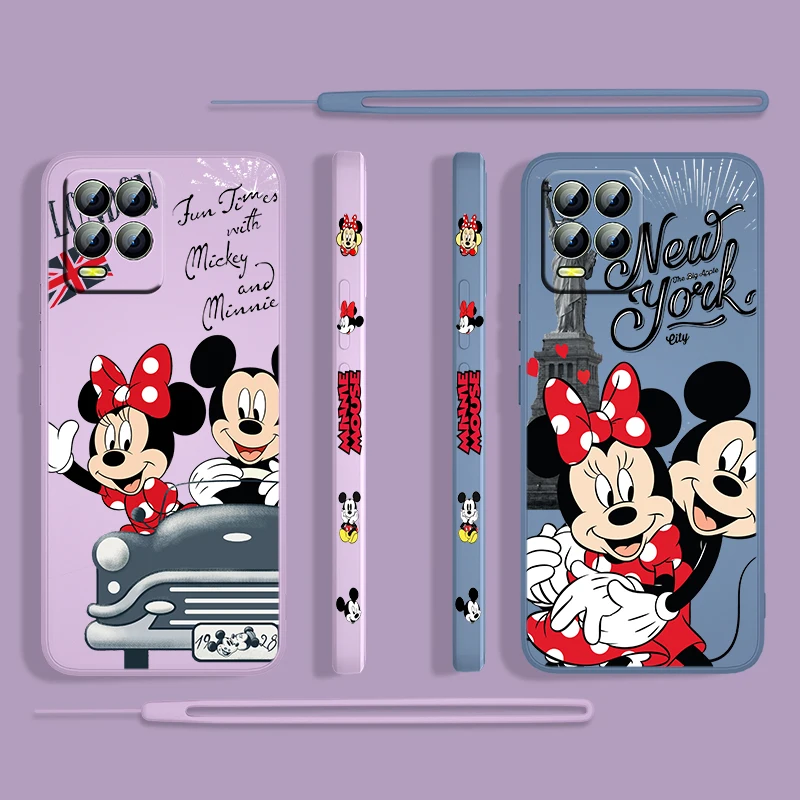 

Disney Mickey Minnie Fashion For OPPO Find X3 X2 neo Lite Relame GT Master A9 A5 A53S A72 A74 8 6 5 Liquid Left Rope Phone case