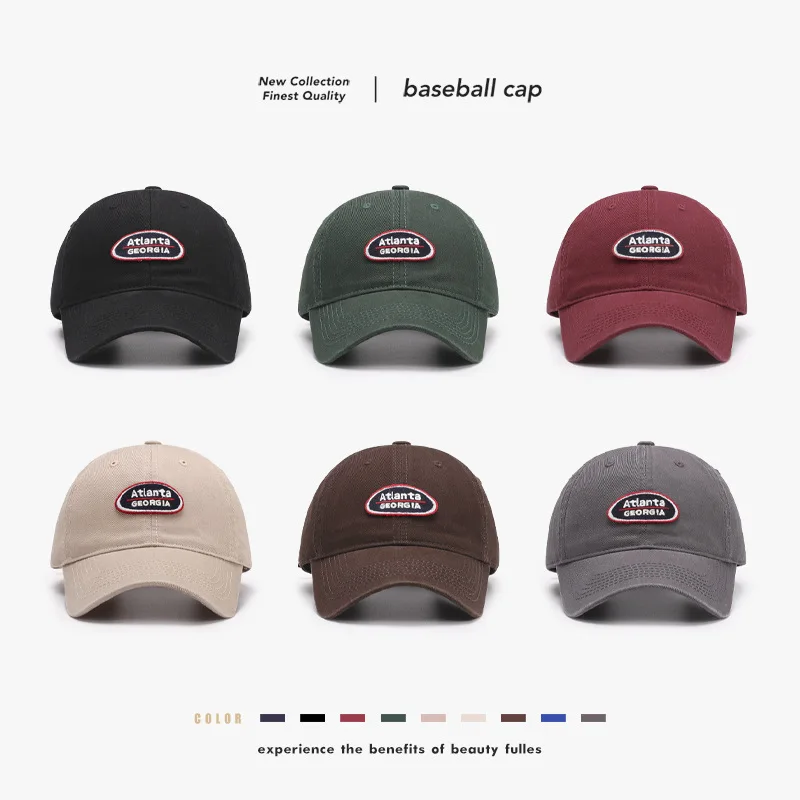 Spring and Summer Wash Soft Top Men's Letter Baseball Cap Women's Fashion Outdoor Sunscreen Simple Fashion Cap