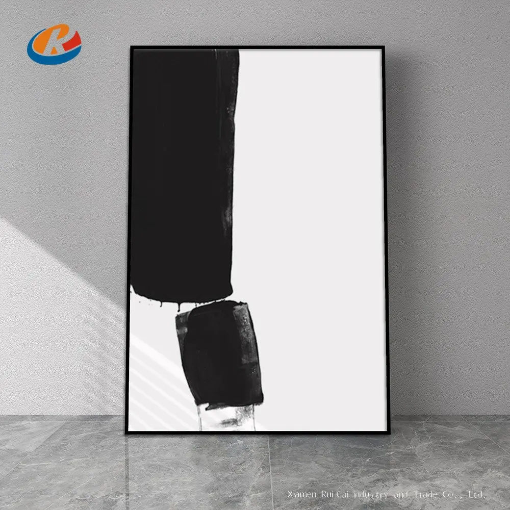 

Абстрактная черно-белая танцевальная музыка, Современная картина маслом без рамки, ручная работа на холсте для гостиной, столовой, Настенная Декорация, искусство