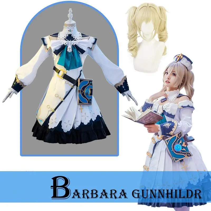 

Genshin Impact Barbara Gunnhildr Cosplay Costume Anime Game Genshin Cosplay Uniform Halloween Party Performance Outfit