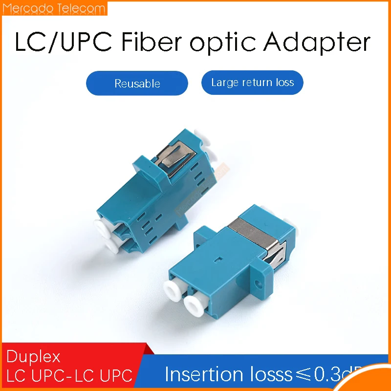 25/50/100/200Pcs LC To LC Duplex single-mode Fiber optic Adapter LC Optical fiber coupler LC UPC Fiber flange LC connector
