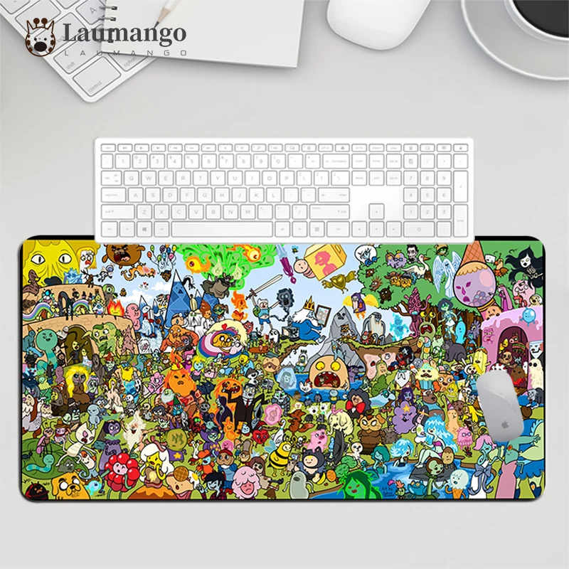 

Extended Mouse Pad Gamer Adventure Time Kawaii Rubber Keyboard Desk Accessories Ped Anime Large Gaming Xxl Mousepad Mause Mats