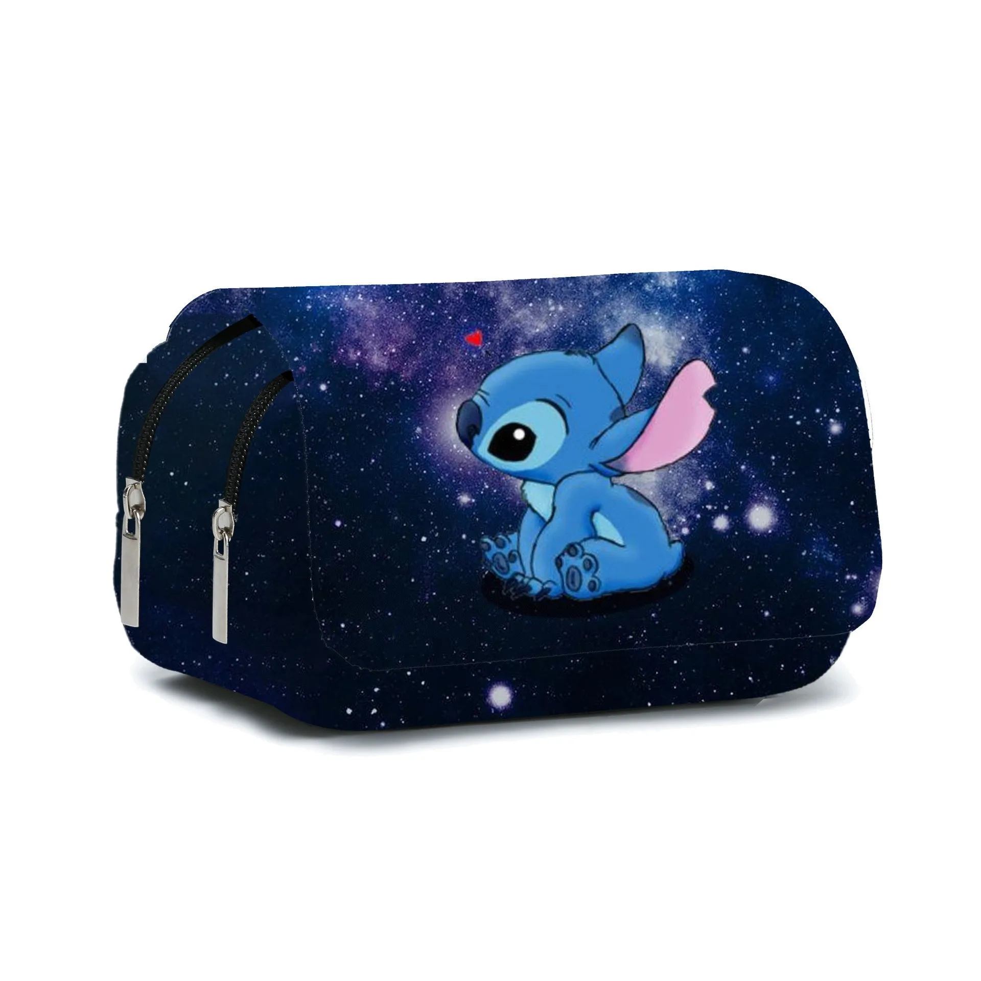 

MINISO's new 3D printed Stitch double-layer flip-top pen bag, stationery box pencil case school bag cartoon children's best gift