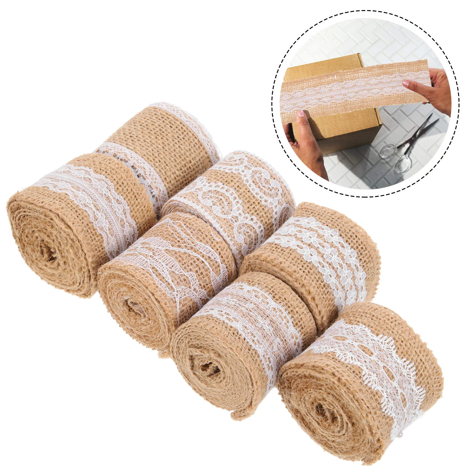 

Ribbon Lace Burlap Wedding Rustic Jute Gift Ribbons Trim Decorations Farmhouse Fabric Linen Twine Hessianribobn Christmascrafts