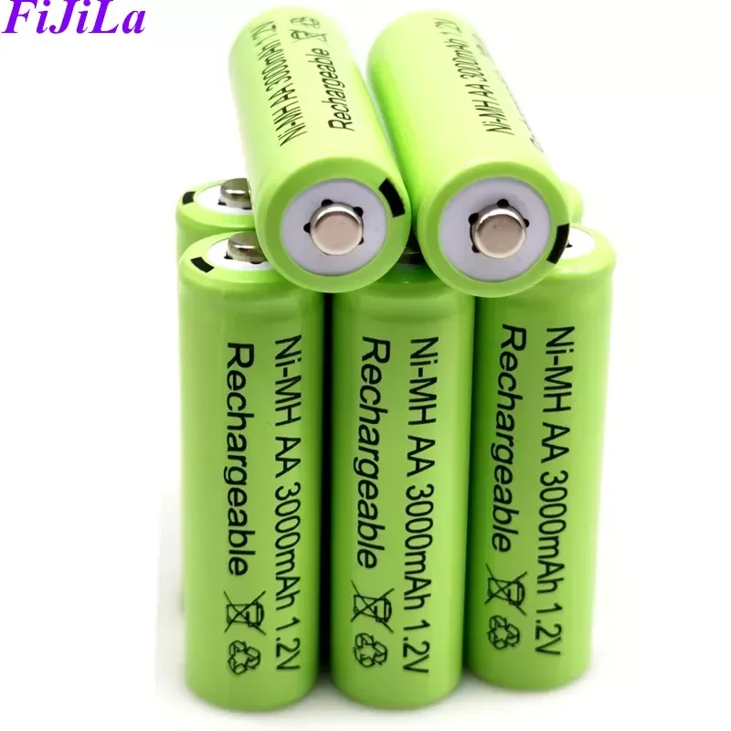 

NEW2023 AA 1.2V 3000mAh NiMH 1.2V Rechargeable Batteries Green Battery Garden Solar Lamp LED Flashlight Lantern Lamp Torch