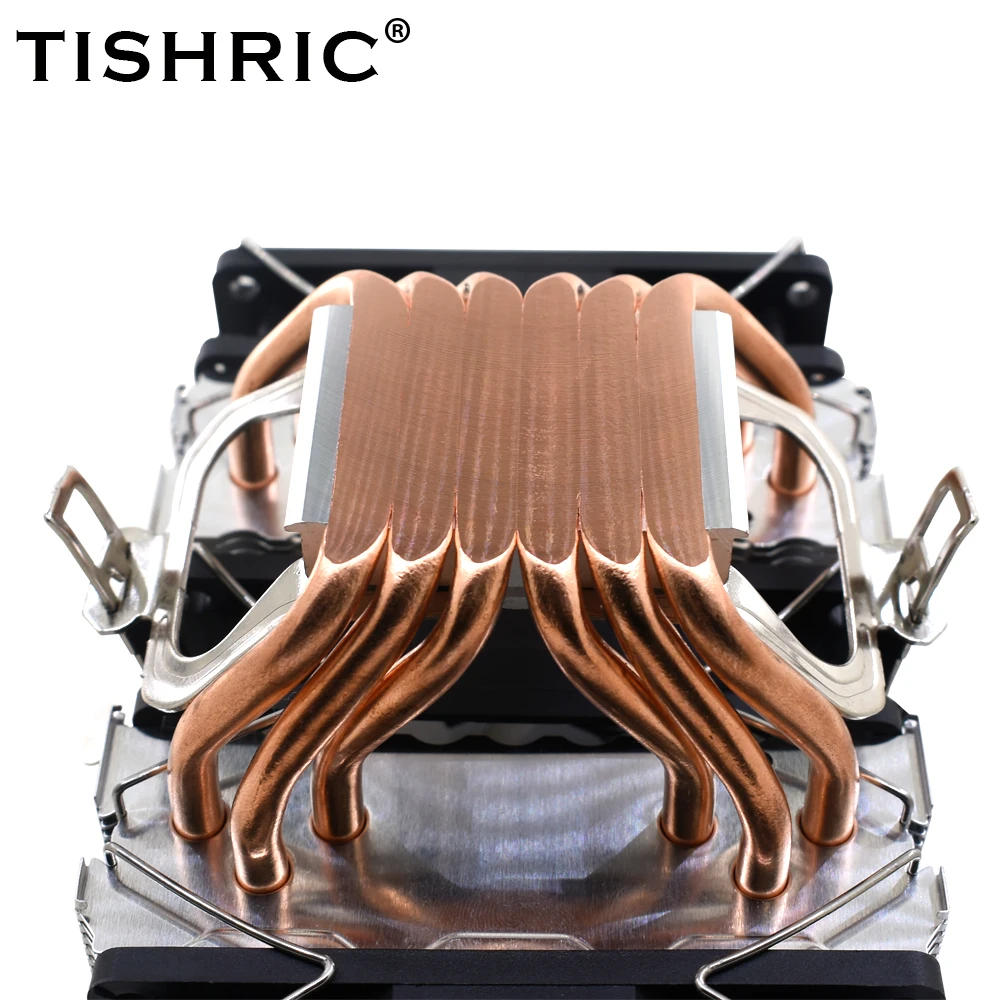 Кулер для процессора TISHRIC 4/6, тепловые трубки, 4-контактный кулер с RGB-подсветкой, кулер для ПК Intel LGA 1150 1151 1155 1200 1366 X79 X99 AM3 AM4