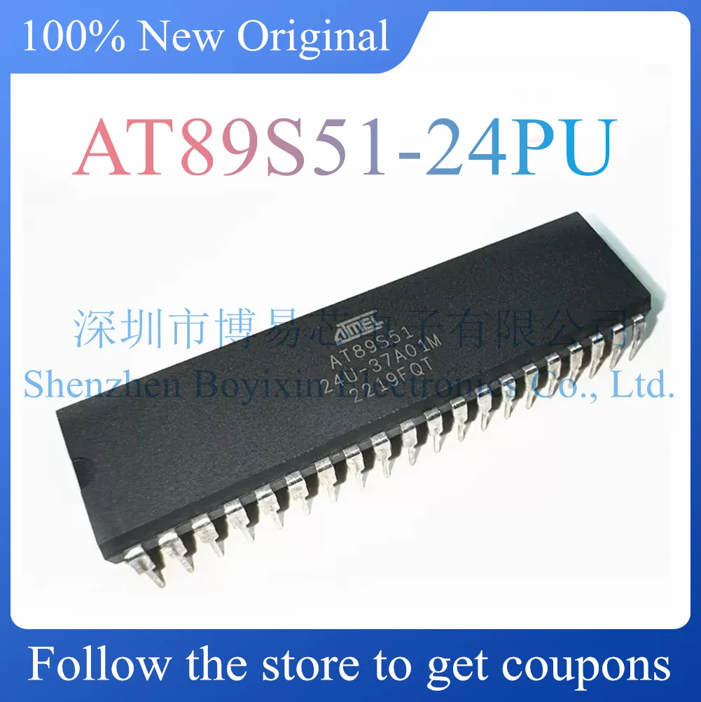 NEW AT89S51-24PU AT89S51.Original Product.DIP-40