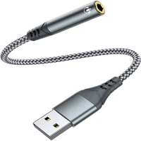 usb sound card 2 in 1 audio adapter usb c to 3 5mm female aux headphone audio jack cable cord