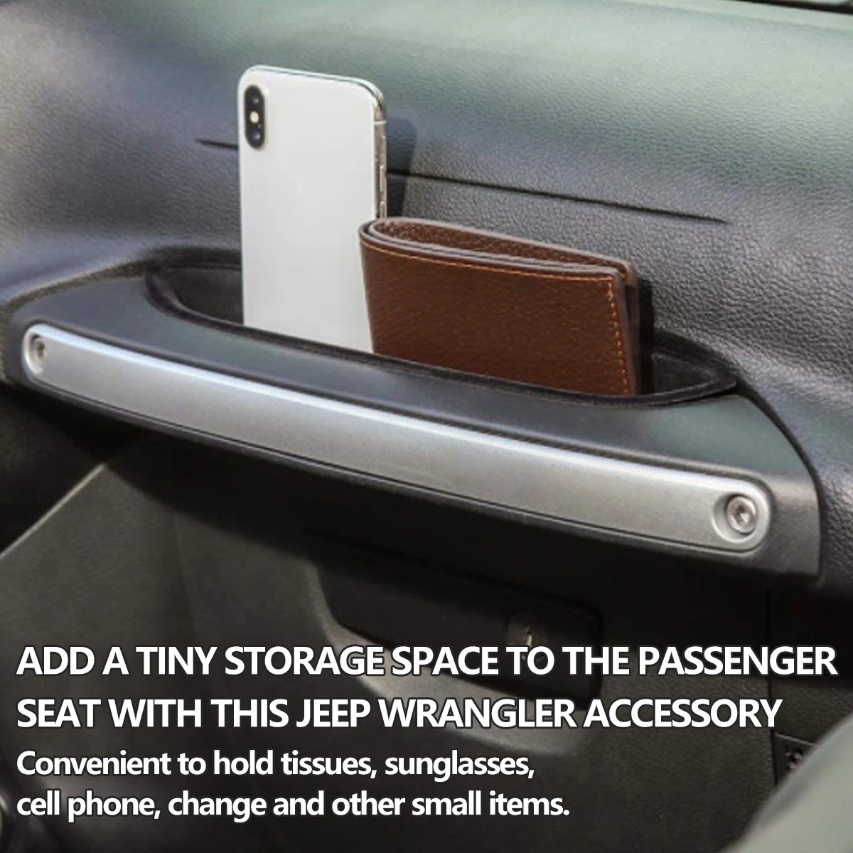 

Grab Tray Passenger Storage Tray Organizer For 2011-2018 Jeep Wrangler JL JLU & 2020 Jeep Gladiator JT Grab Handle Accessory Box