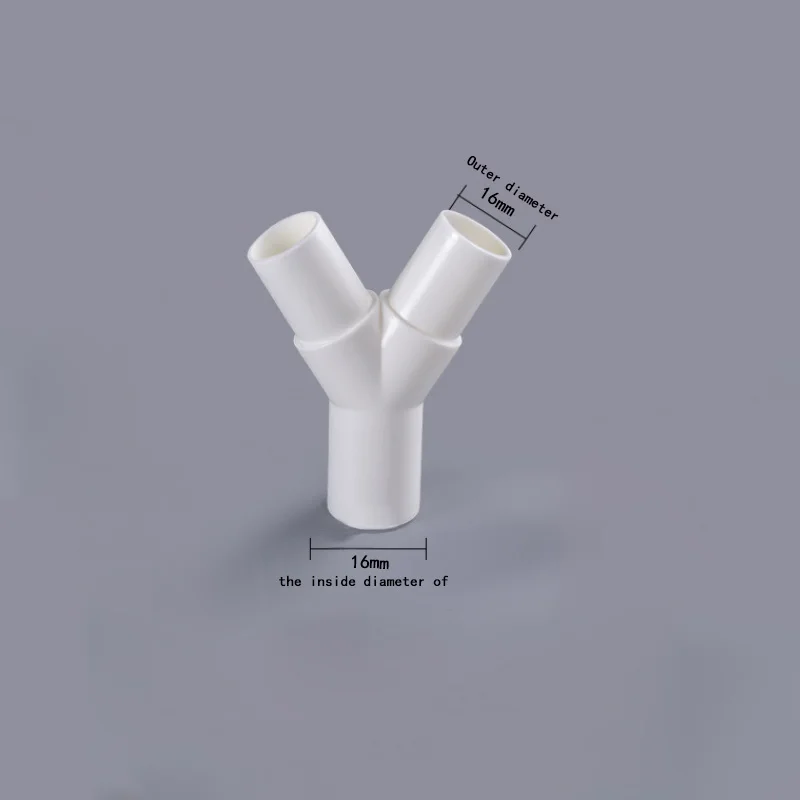 PVC plastic Y type tee fork water pipe drip box joint 16mm / 20mm 1Pcs |