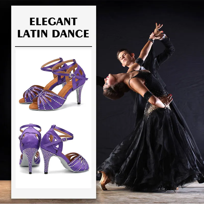 Hipposeus Dance-Shoes Women Girls Latin Salsa Tango Ballroom Dancing Shoes Ladies Soft Bottom Modern Dance Shoes Professional