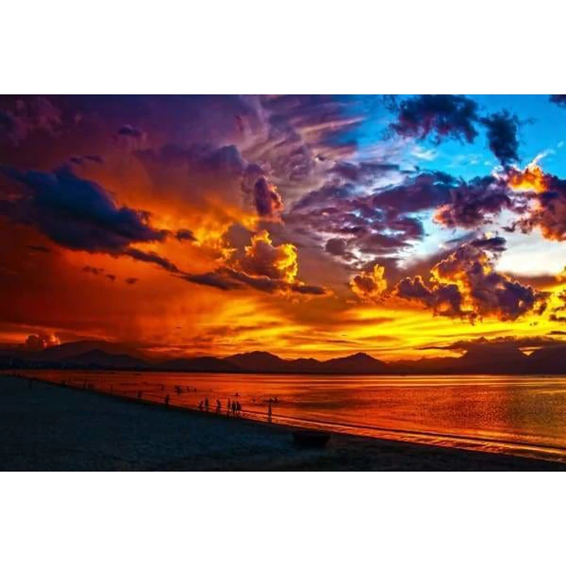 

Сжигание неба Бриллиантовая мозаика пейзаж крестиком набор для картин из алмазов закат полный квадрат вышивка Приморский 5D Сделай Сам наст...