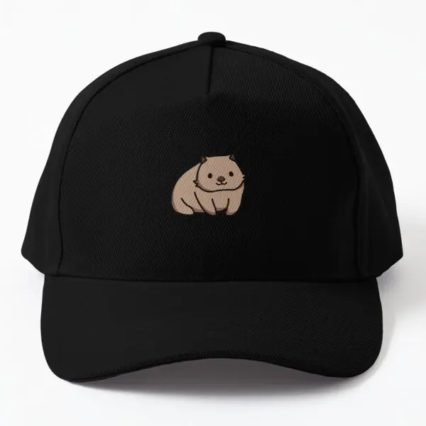 

Wombat Baseball Cap Hat Spring Casquette Summer Sun Hip Hop Bonnet Casual Fish Sport Solid Color Outdoor Mens Snapback Black
