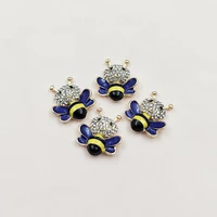 5 pcslot rhinestone insects bee buckles badge brooch pin buttons for clothing women diy aceessories bag shoes
