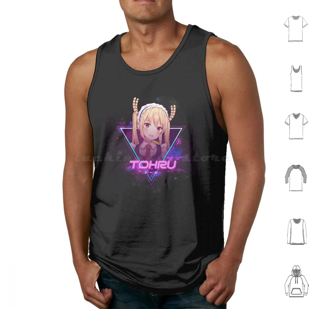 

Майка Kobayashi-San Chi No Maid Dragon ( Tohru в эстетике), жилет без рукавов, Tohru Dragon Maid Kobayashi