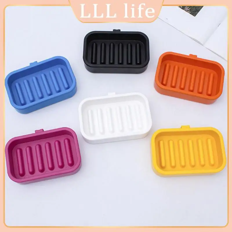 

Drain Soap Box Sucker Soapbox Load-bearing Convenient Large Soap Rack Polychromatic Good Drainage Suction Wall Soap Holder Solid